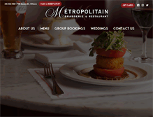 Tablet Screenshot of metropolitainbrasserie.com